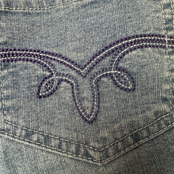 Total Girl Jeans Girls 14 1/2 Straight Leg Adjustable Waist Stretch‎ Cheetah - Picture 5 of 10